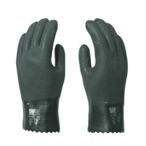 Luva em PVC com palma áspera e 26 centímetros - Imagem